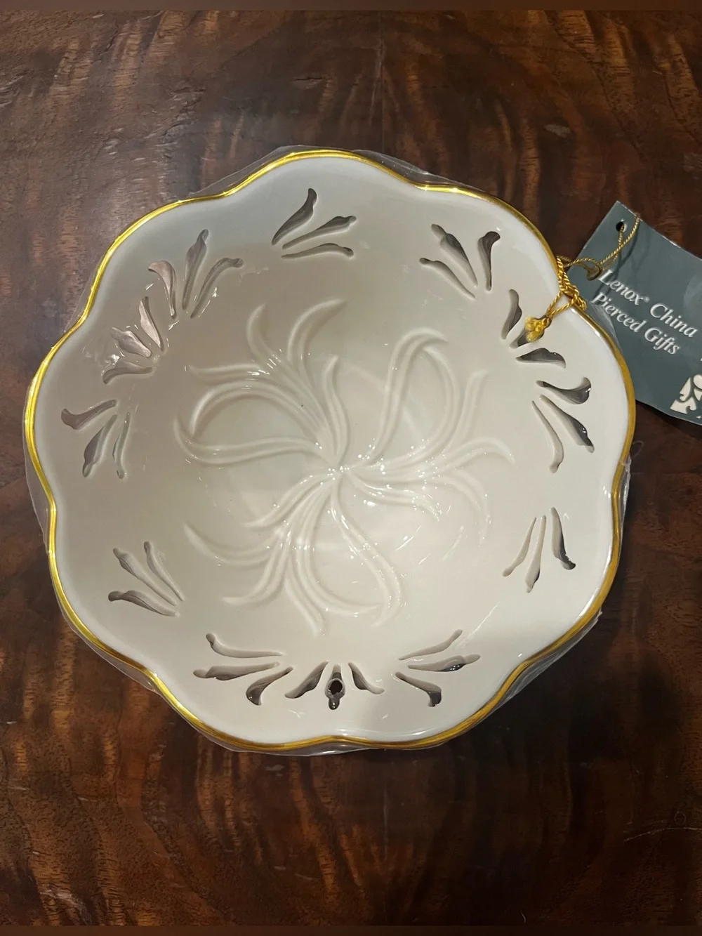 Vintage Lenox Westbury Pierced Bowl | Original Packaging with Tag